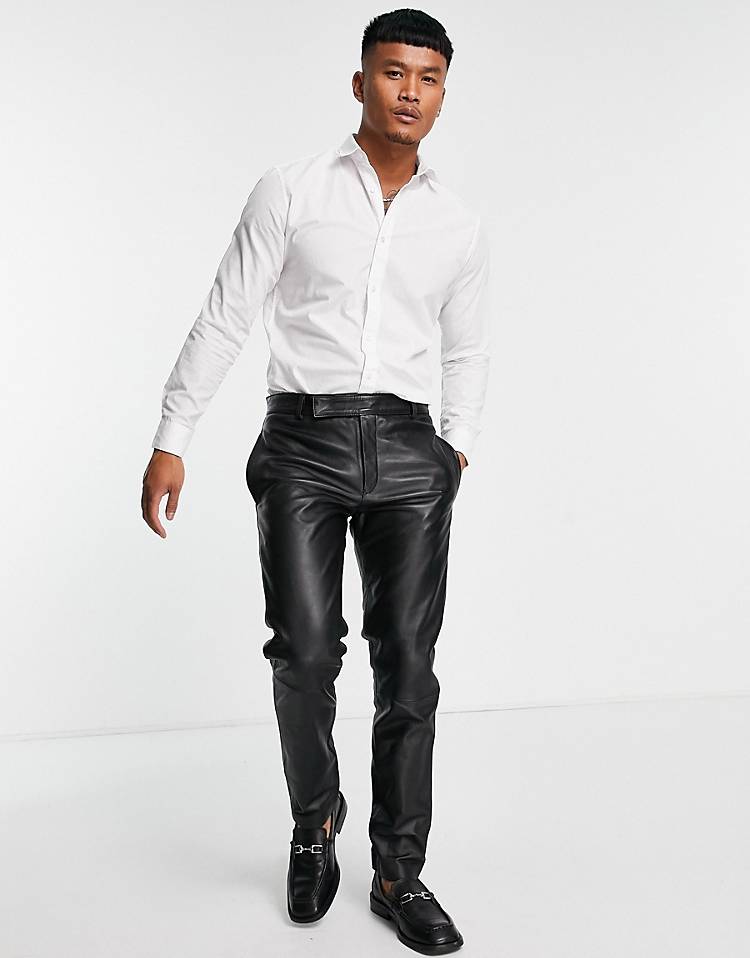 Bolongaro Trevor slim fit leather suit pants